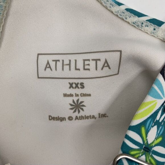 Athleta Size XXS Bikini Swim Top Underwire Colorful Geometric Adjustable Women’s - Picture 3 of 11